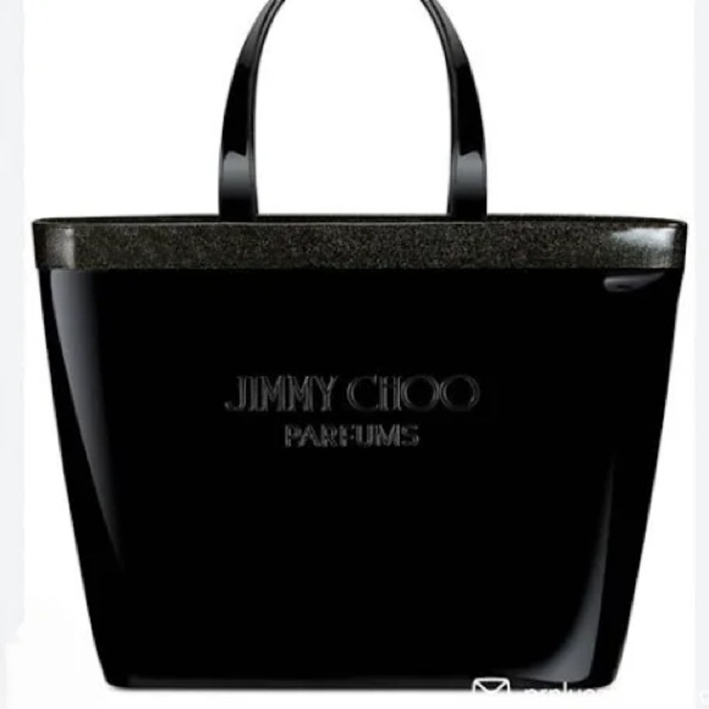 NWOT Jimmy Choo black patent large tote bag